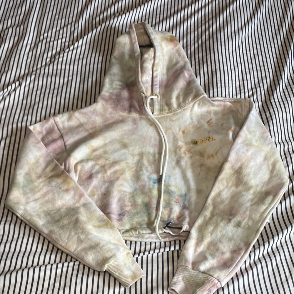 Tie-Dye Cropped Hoodie
